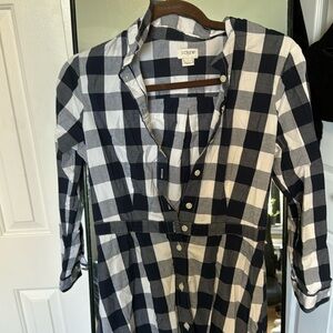 J.crew plaid shirt dress